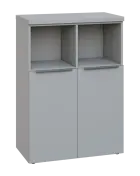 SIN 3 - 8DN2 kancelářská skříň, 2-dveřová/nika, 1120x800x400, šedá